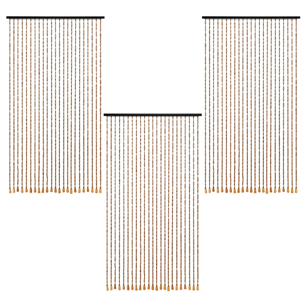 Cortina de abalorios para puerta 175x90 cm pack 3 uds