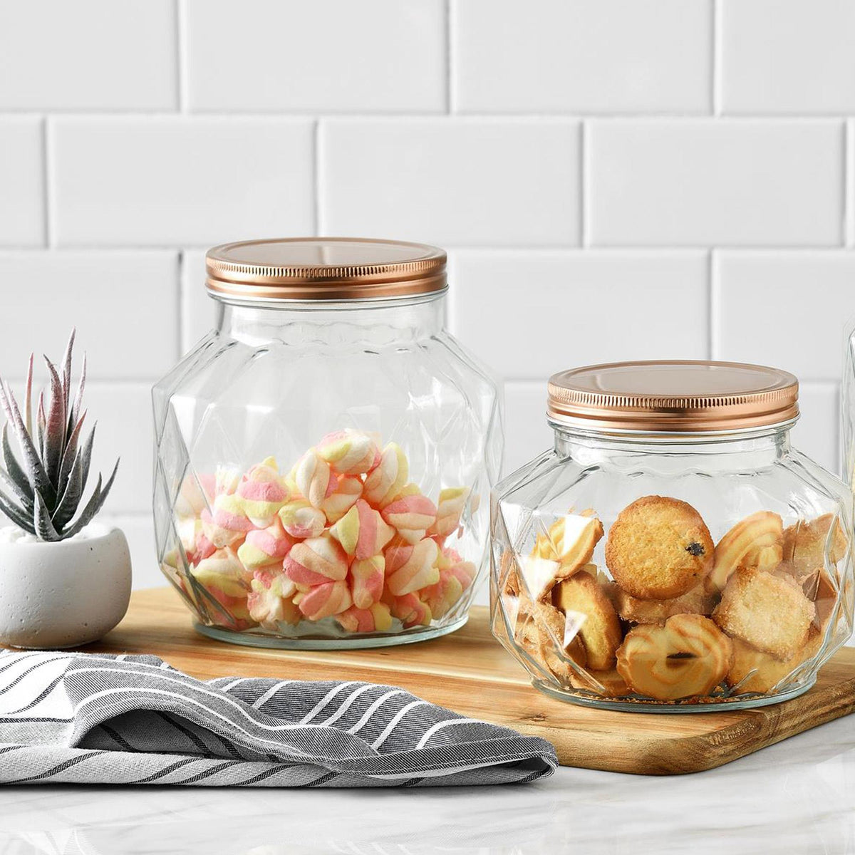 Botes de vidrio con tapa 2,2 L para cocina pack 2 uds (4)