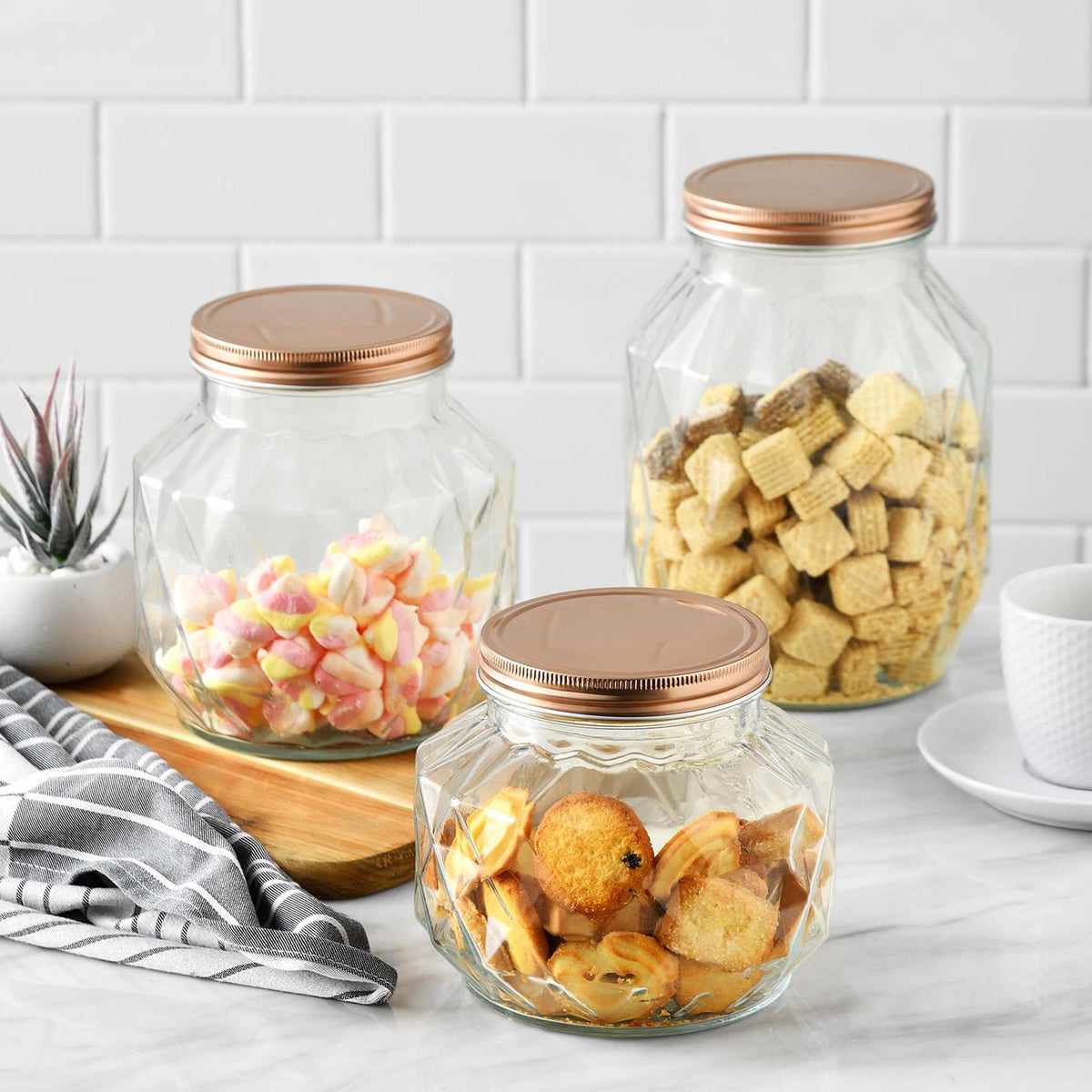 Botes de vidrio con tapa 2,2 L para cocina pack 2 uds (5)