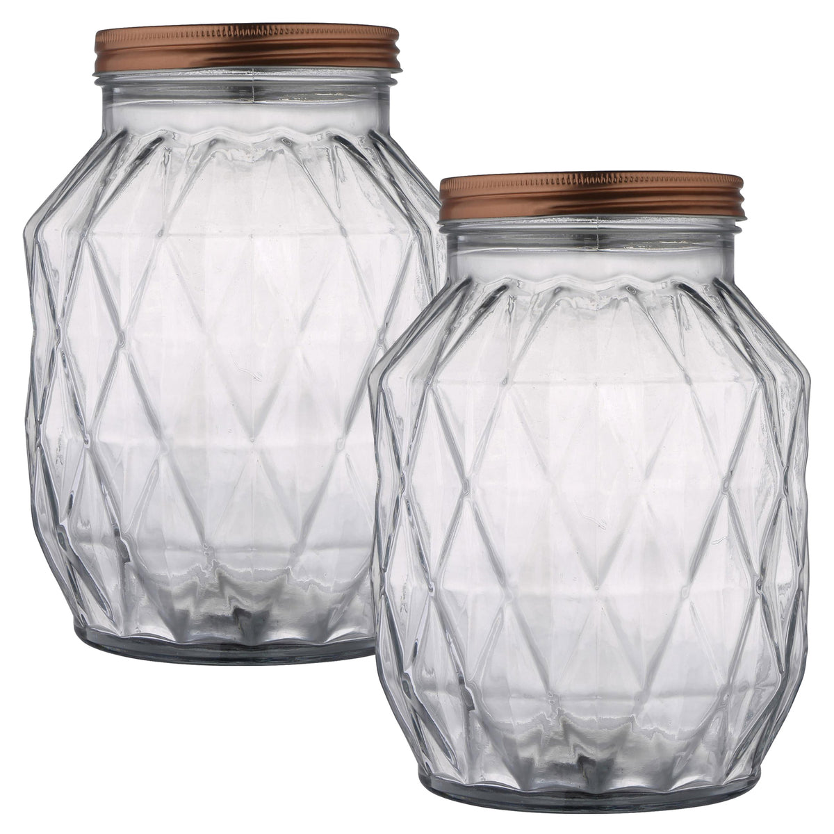 Botes de vidrio con tapa 2,9 L para cocina pack 2 uds