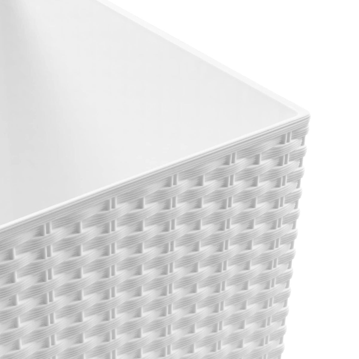 Pack 3 macetas altas Rato Square blanco 11,4/16,3/19L (6)