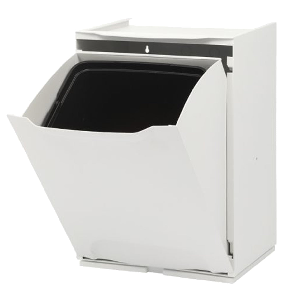 Pack 2 papeleras reciclaje polipropileno blanco 20L c/u (5)