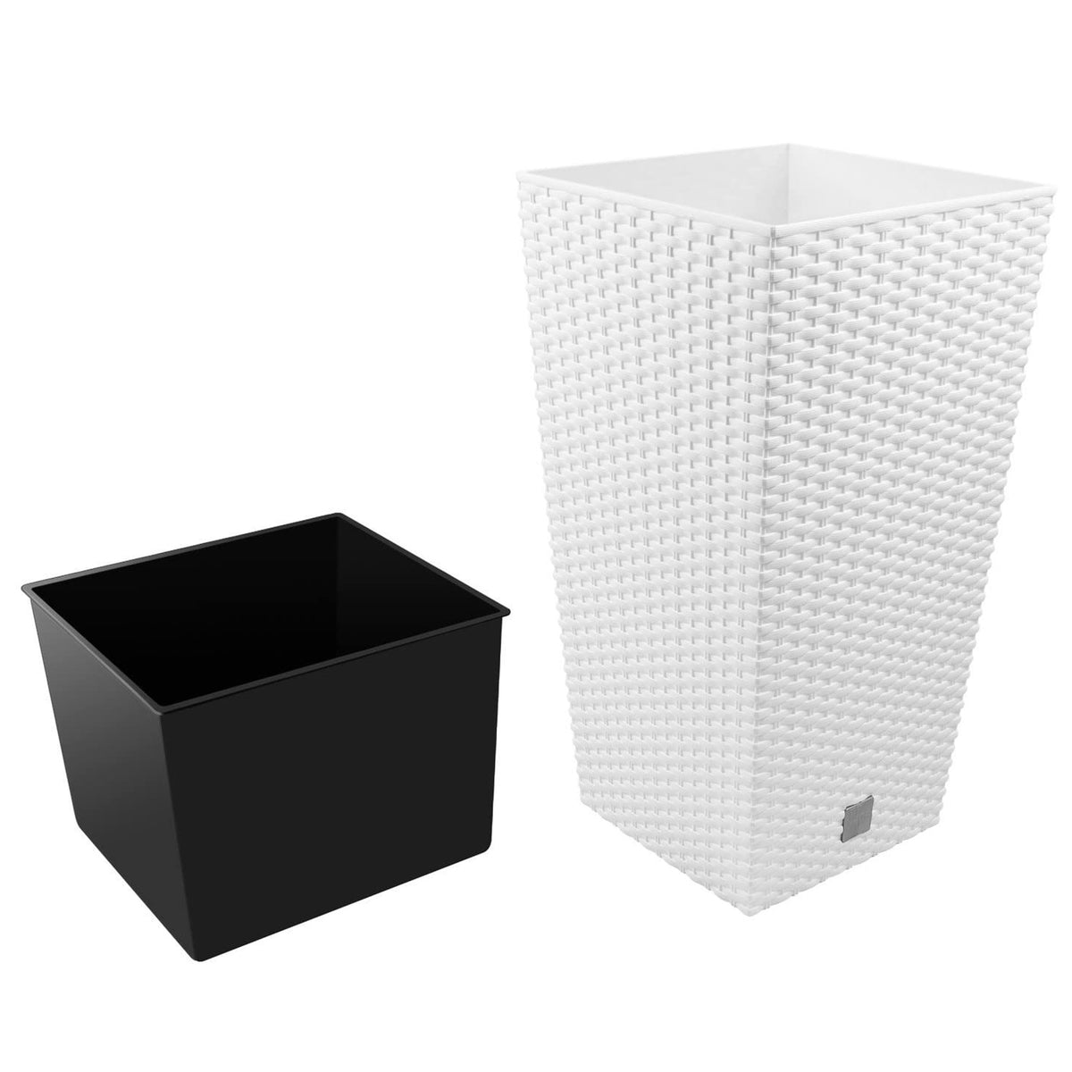 Maceta Rato 35L blanco 28,7x28,7x55cm + bola boj Ø36cm (7)