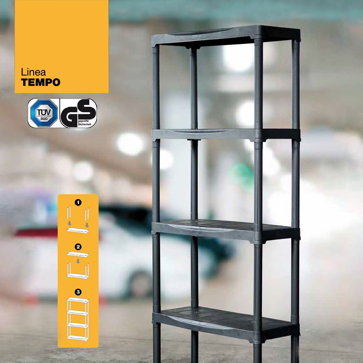 Pack 2 estanterías 5 baldas polipropileno 800x400x1760 mm (2)
