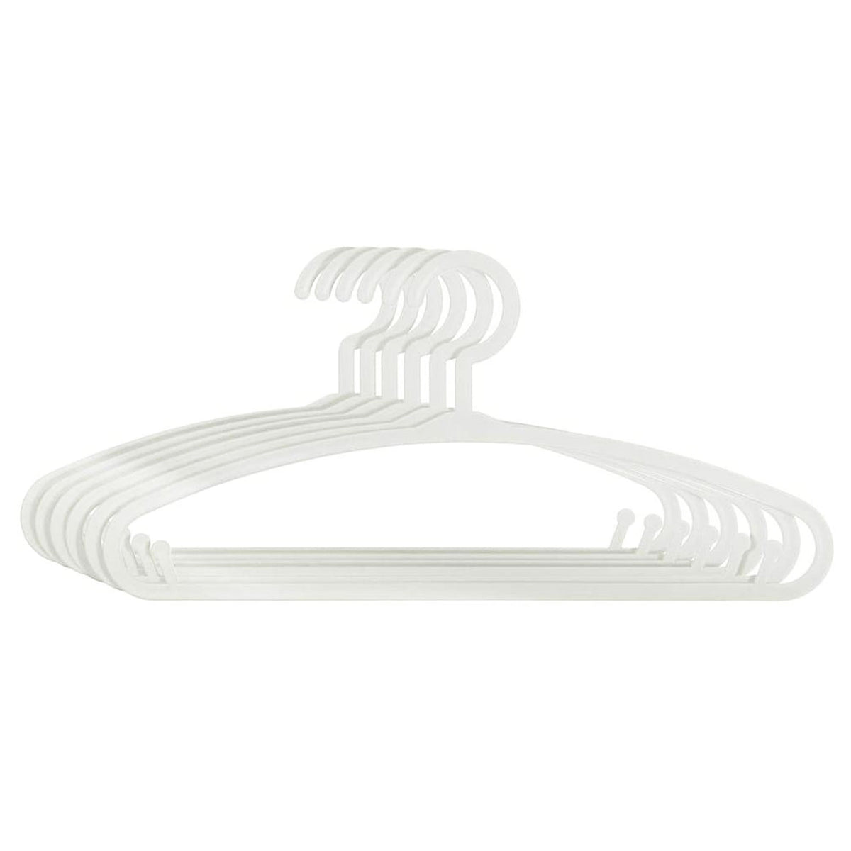 Pack 12 perchas infantiles plástico blanco 28,3x13,5 cm (3)
