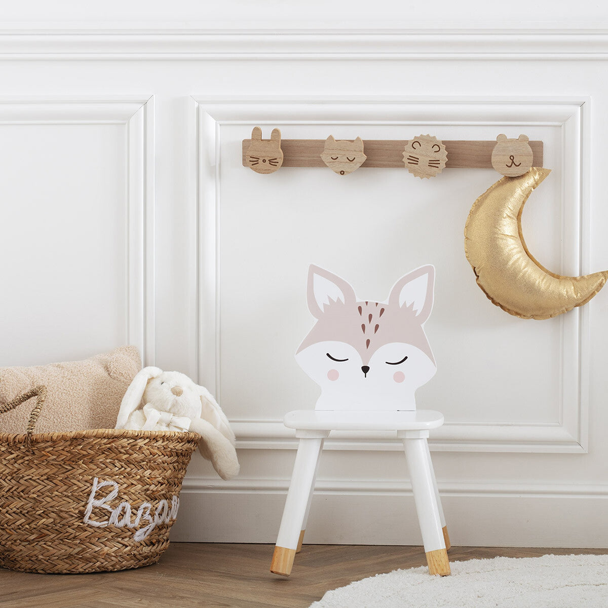 Set mesa + 2 sillas infantiles diseño zorro 62x64x43 cm (6)