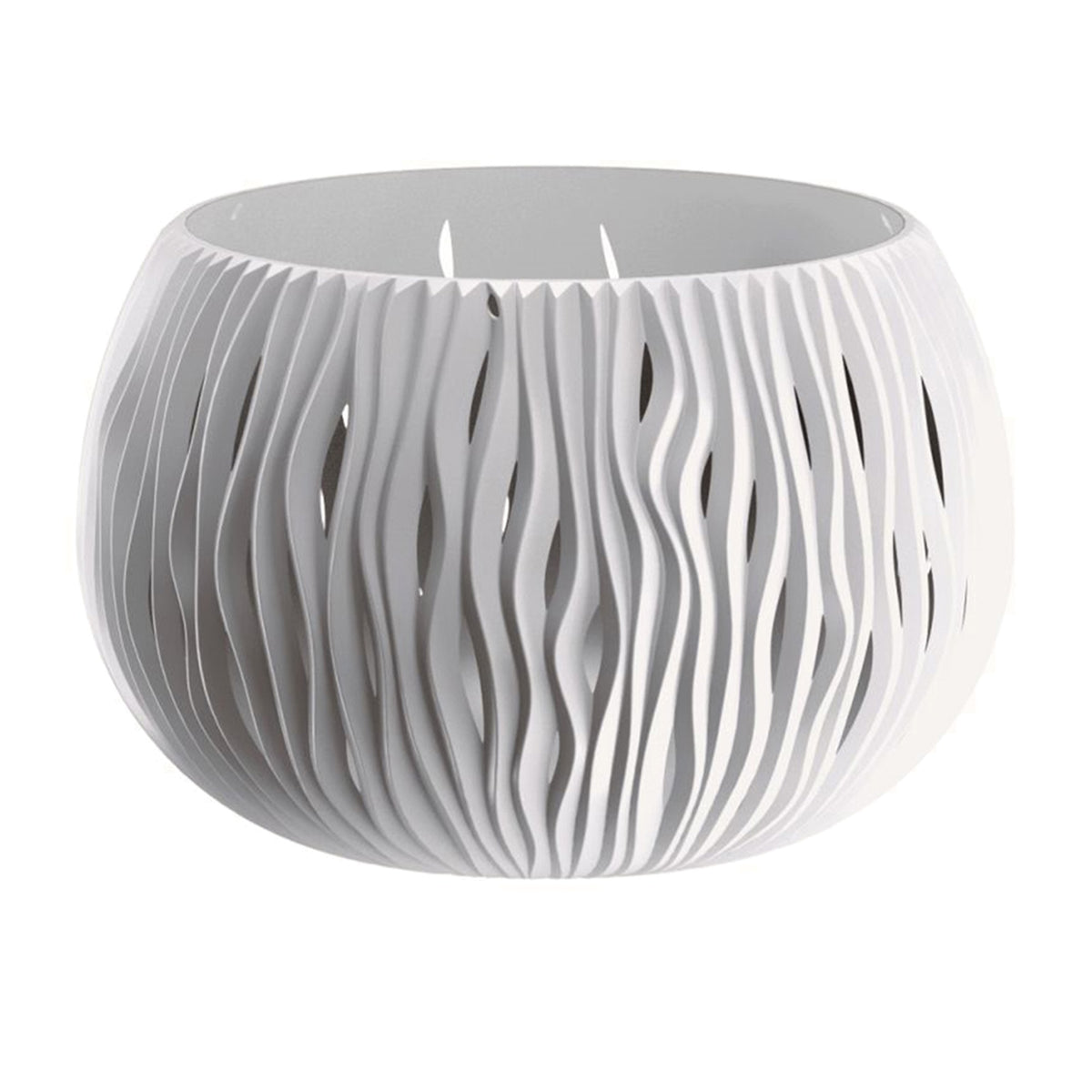 2 macetas plástico Bowl Sandy blanco Ø23,8x16,1cm (3)