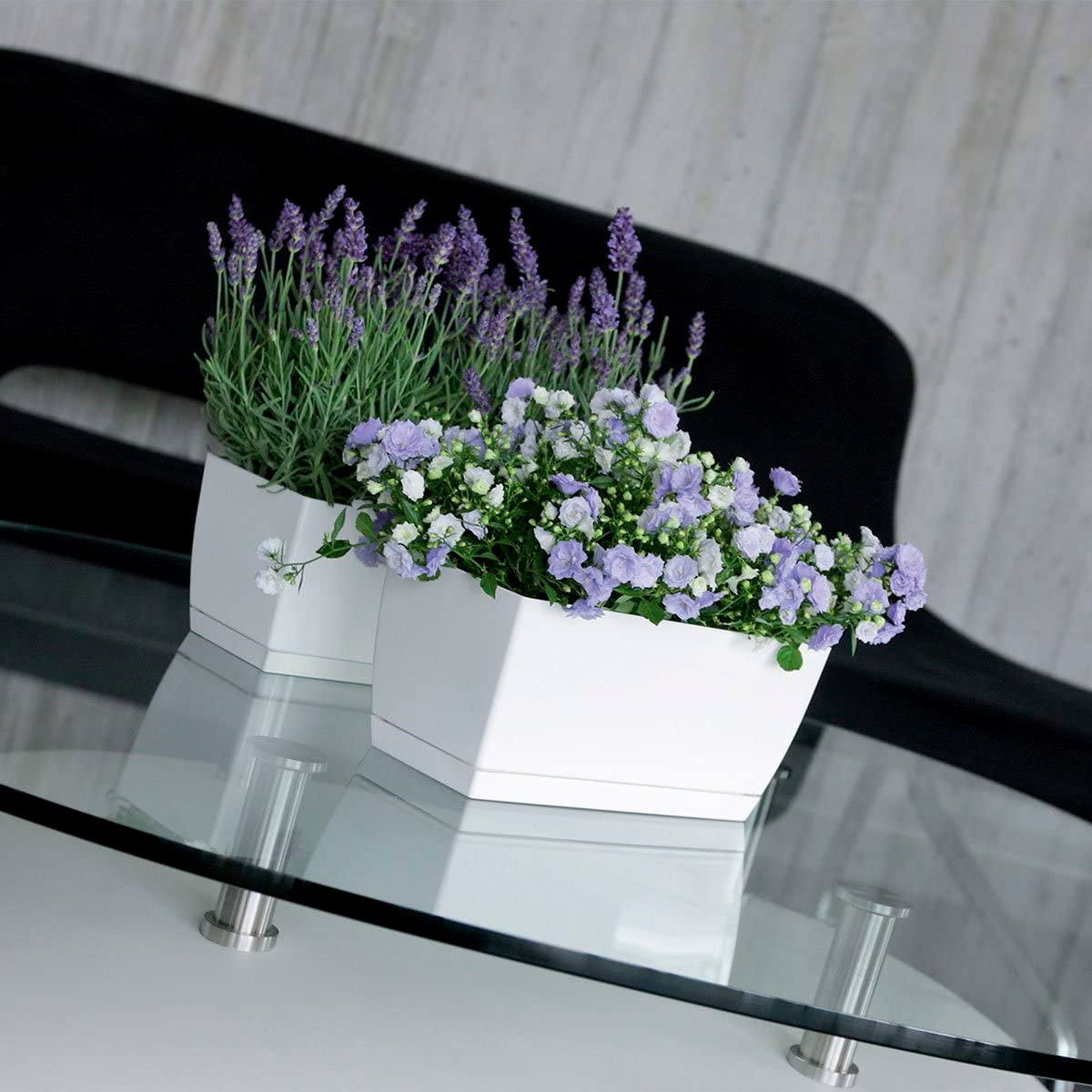Pack 2 jardineras plástico Coubi Case blanco 24x12x11 cm (4)