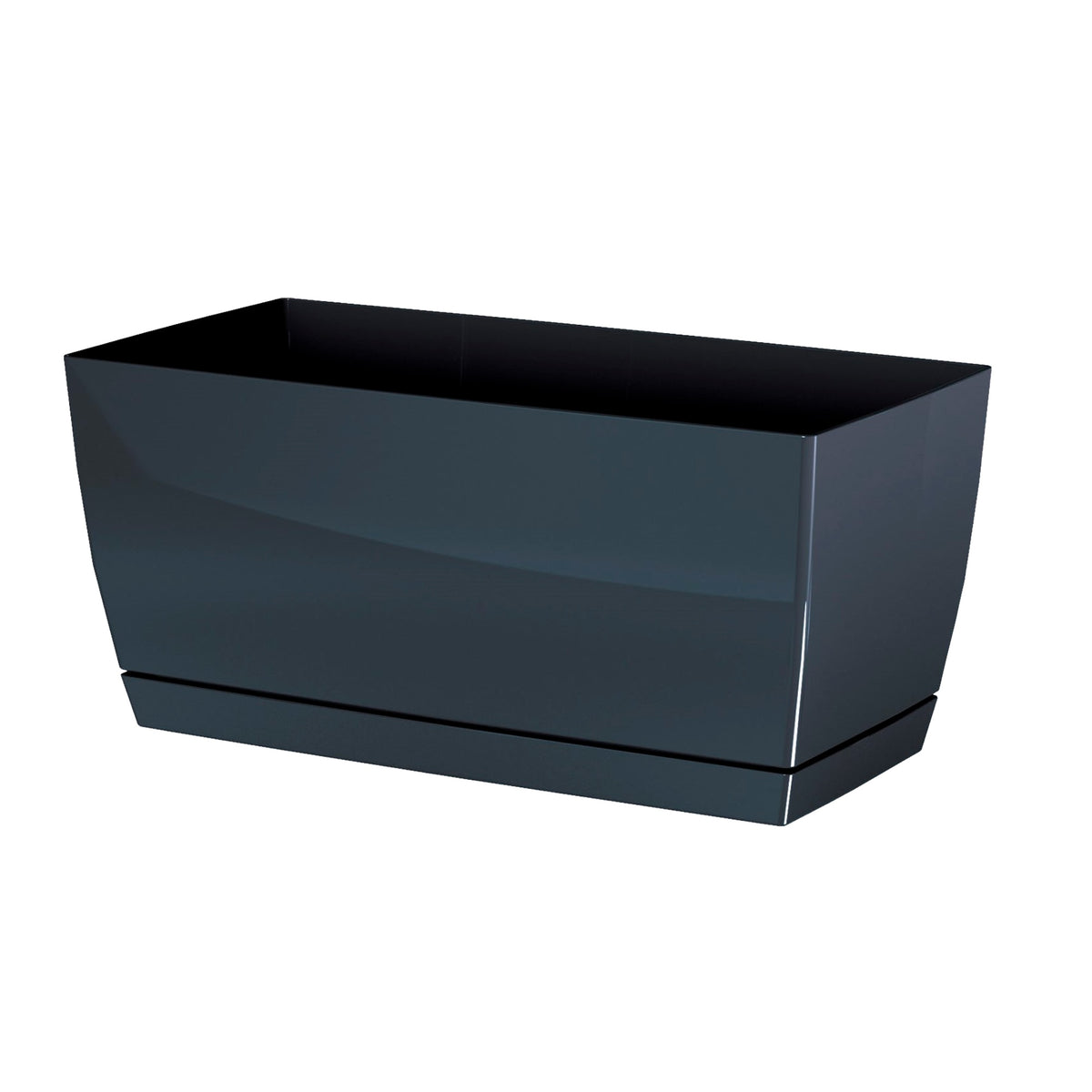 Pack 2 jardineras plástico Coubi Case grafito 29x14,2x13,6 cm (3)