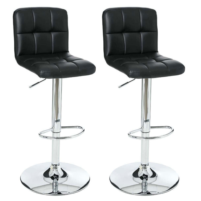 Juego 2 taburetes de bar Delek negro 44,5x54x90 cm