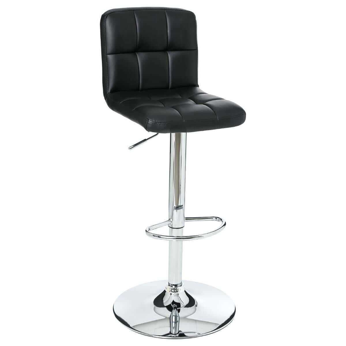 Juego 2 taburetes de bar Delek negro 44,5x54x90 cm (5)