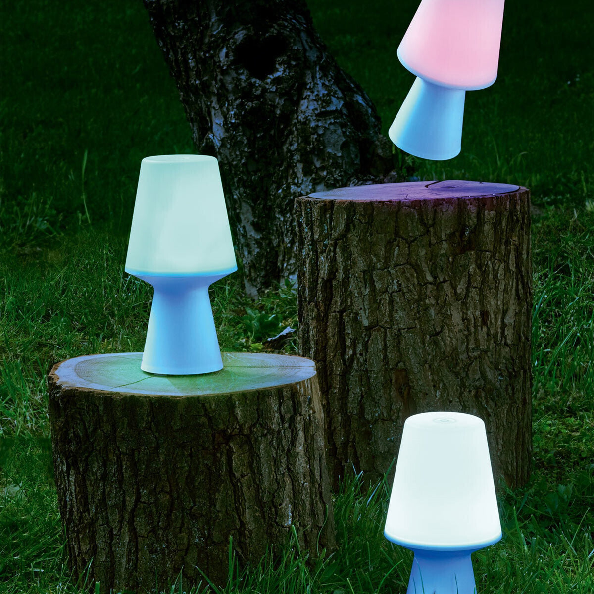 Set de 2 lámparas LED inalámbricas de exterior (8)