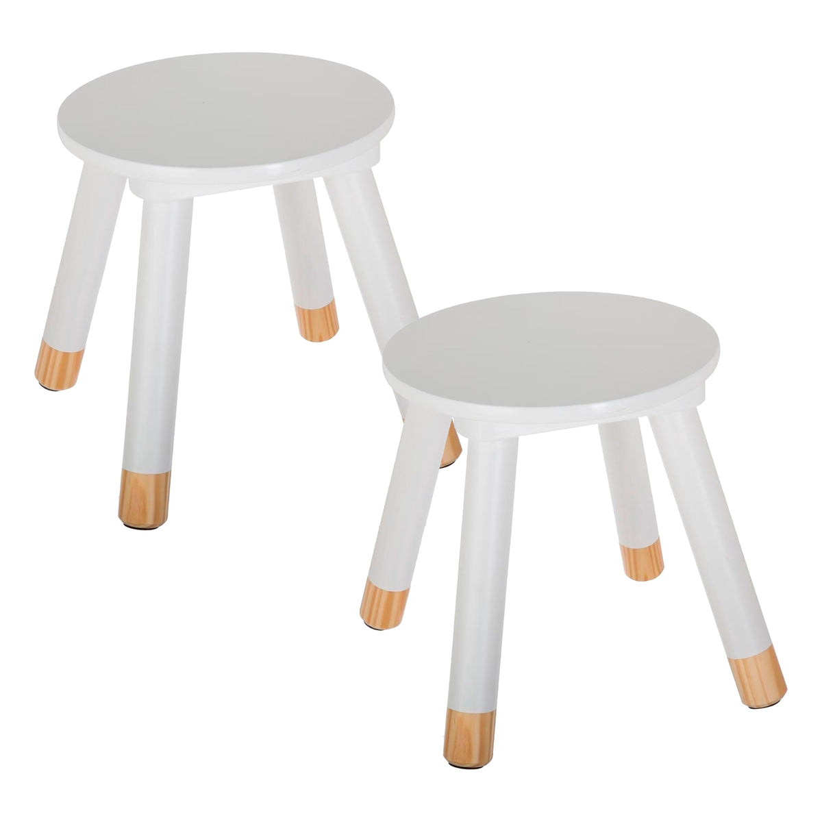 Conjunto 2 taburetes infantiles blanco