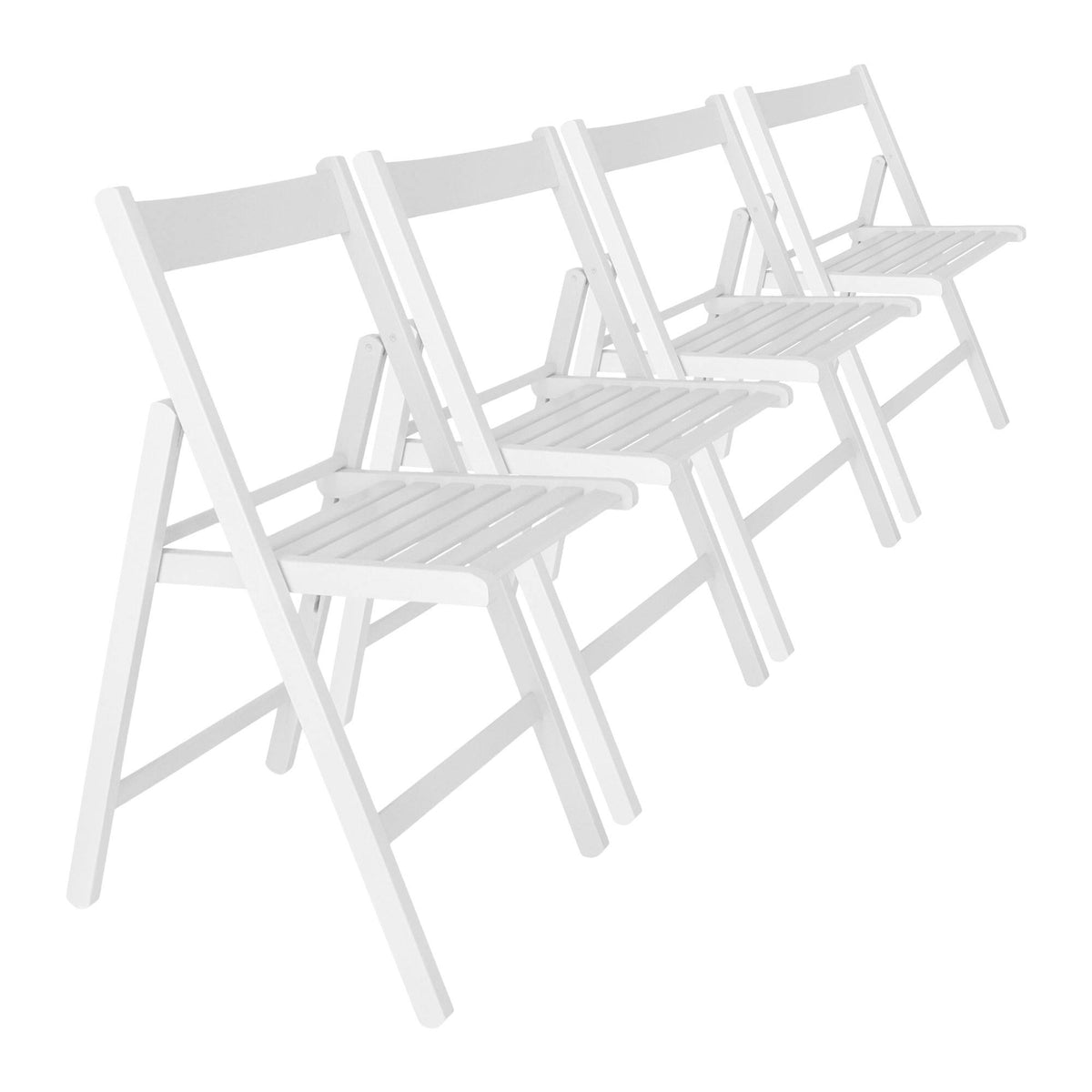 Set 4 sillas blancas 43x47x79 cm
