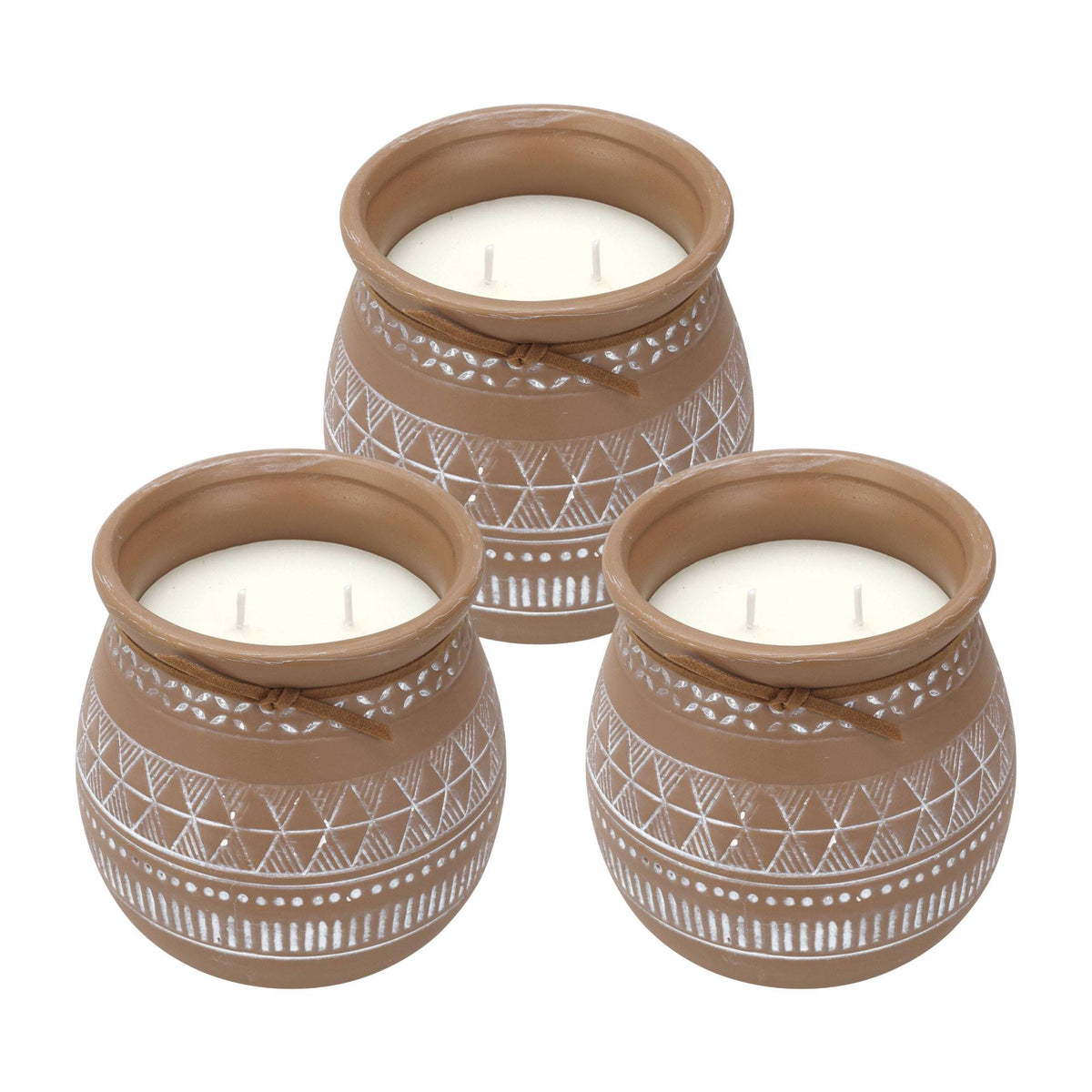 Pack 3 velas aromáticas en envase de cemento