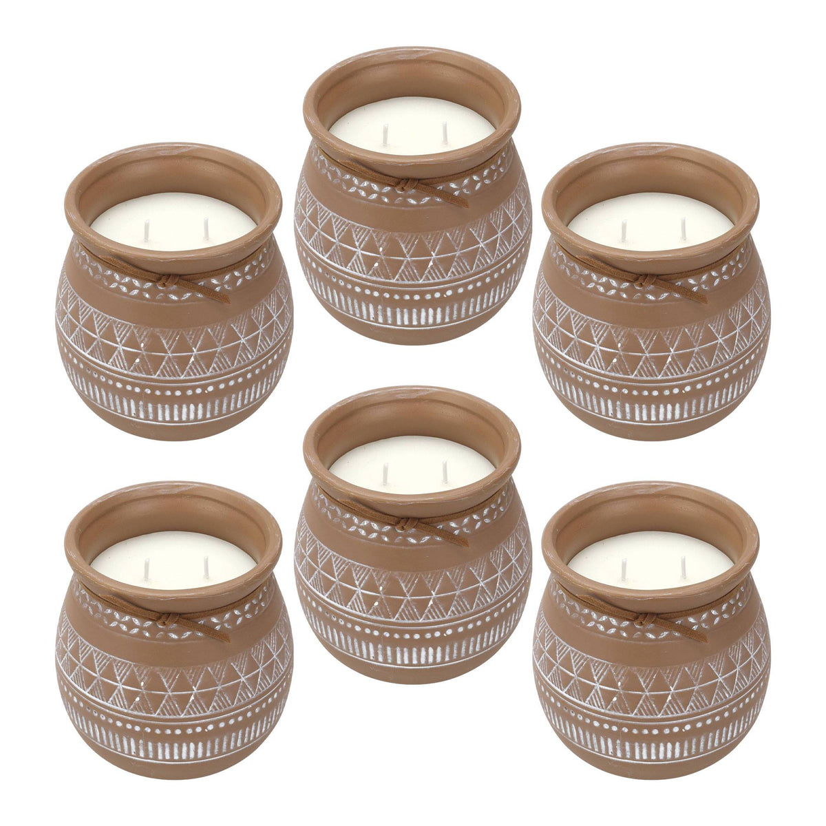 Pack 6 velas aromáticas en envase de cemento