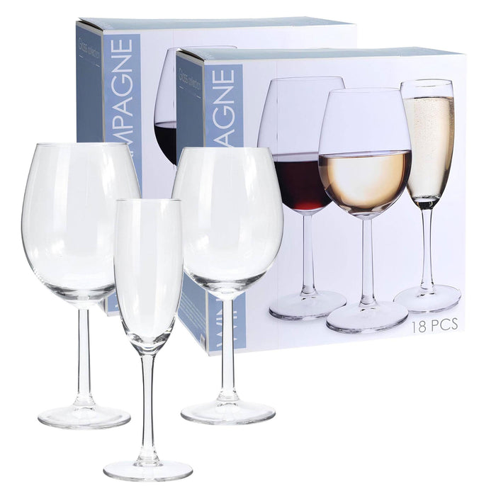 Set 36 copas de vino y champagne