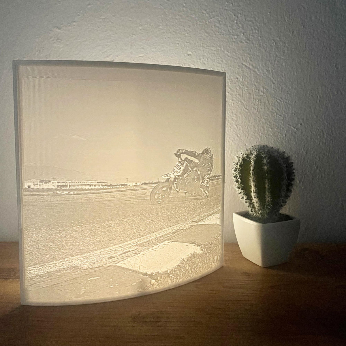 Lámpara personalizable con foto LED portátil 19x14x20cm (3)