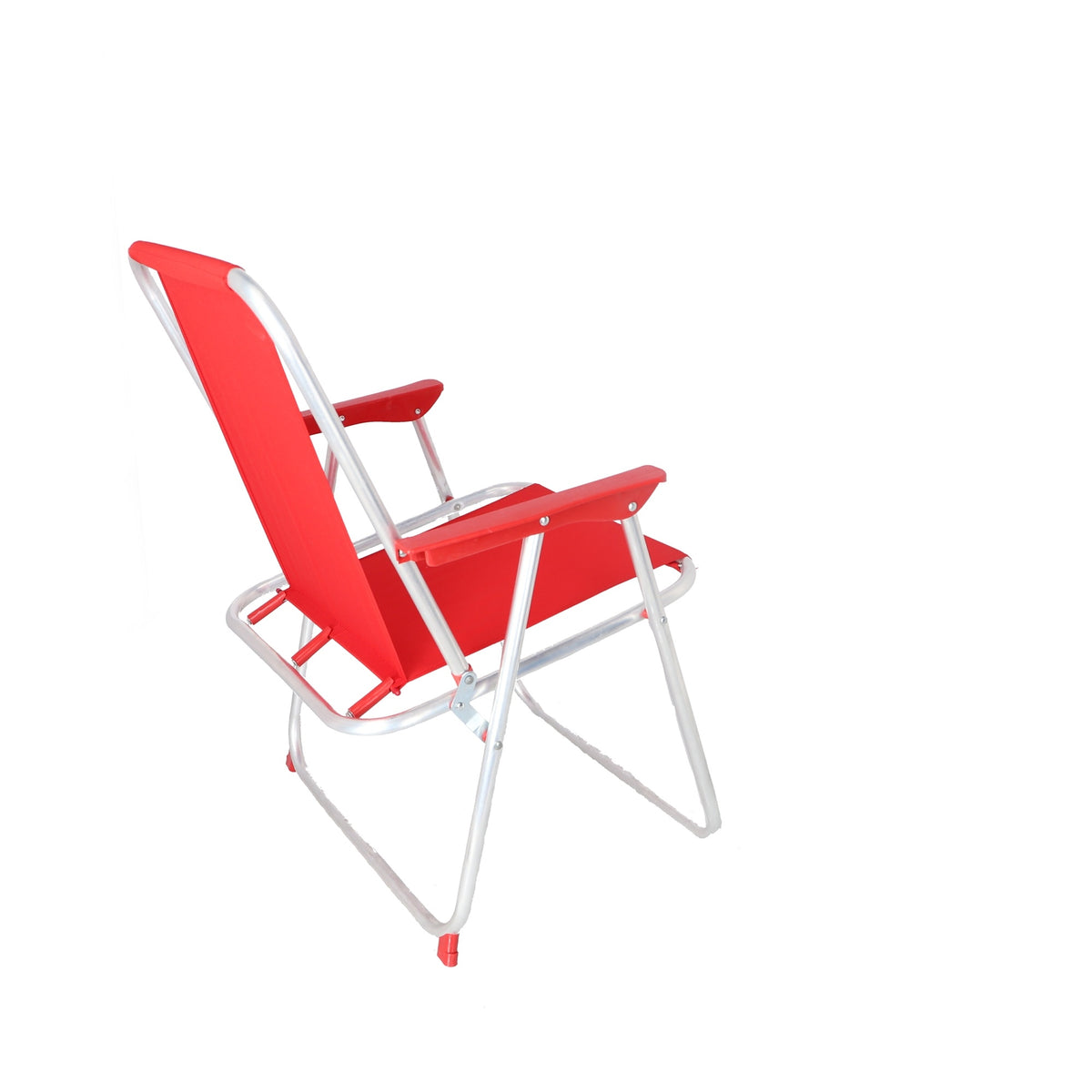 Juego 2 sillas de playa metálica plegable rojo 44x44x74 cm (5)