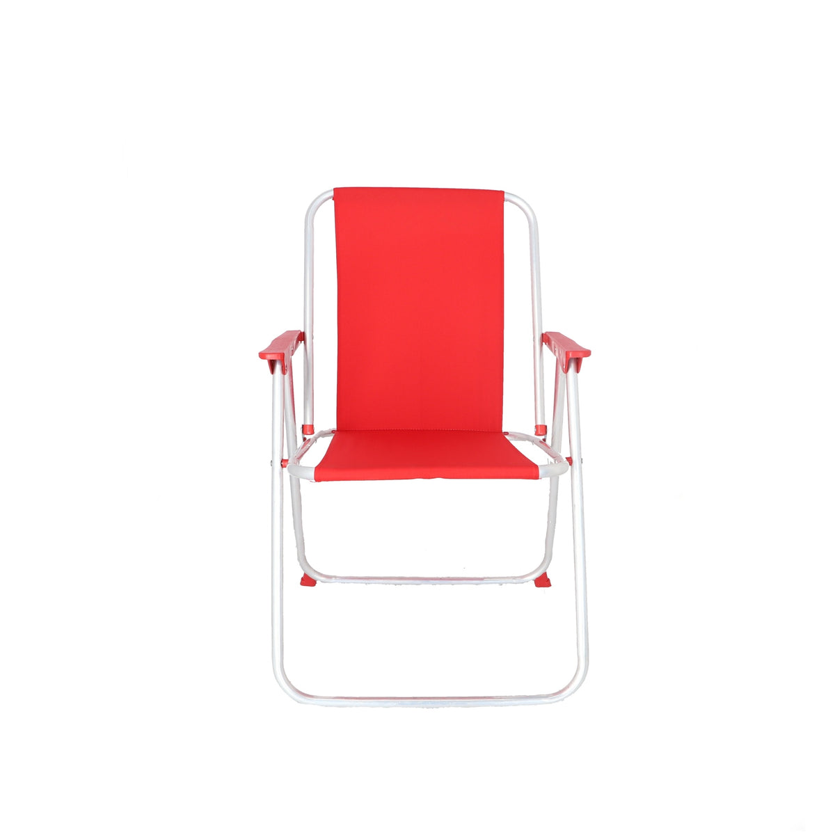 Juego 2 sillas de playa metálica plegable rojo 44x44x74 cm (8)