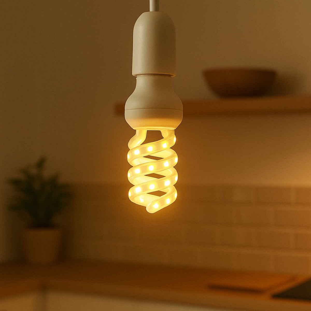 Set 10 bombillas LED espiral luz cálida 5W 400 lm 3000K 110x49 mm (5)