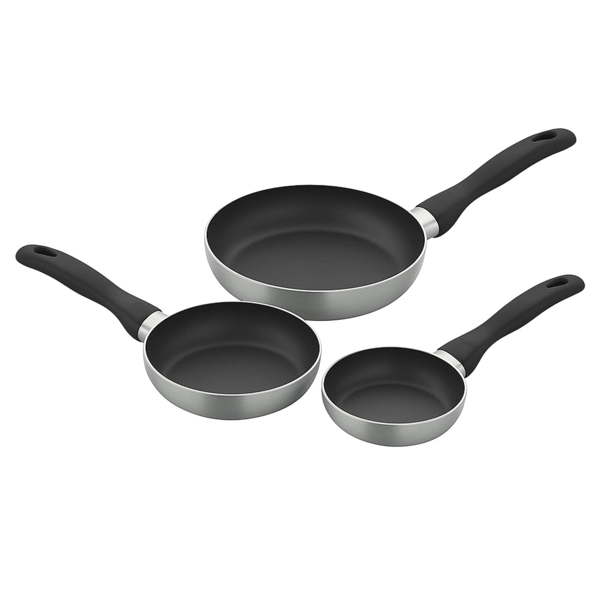 Batería 5pzs acero inox + 3 sartenes alu gris metalizado (9)