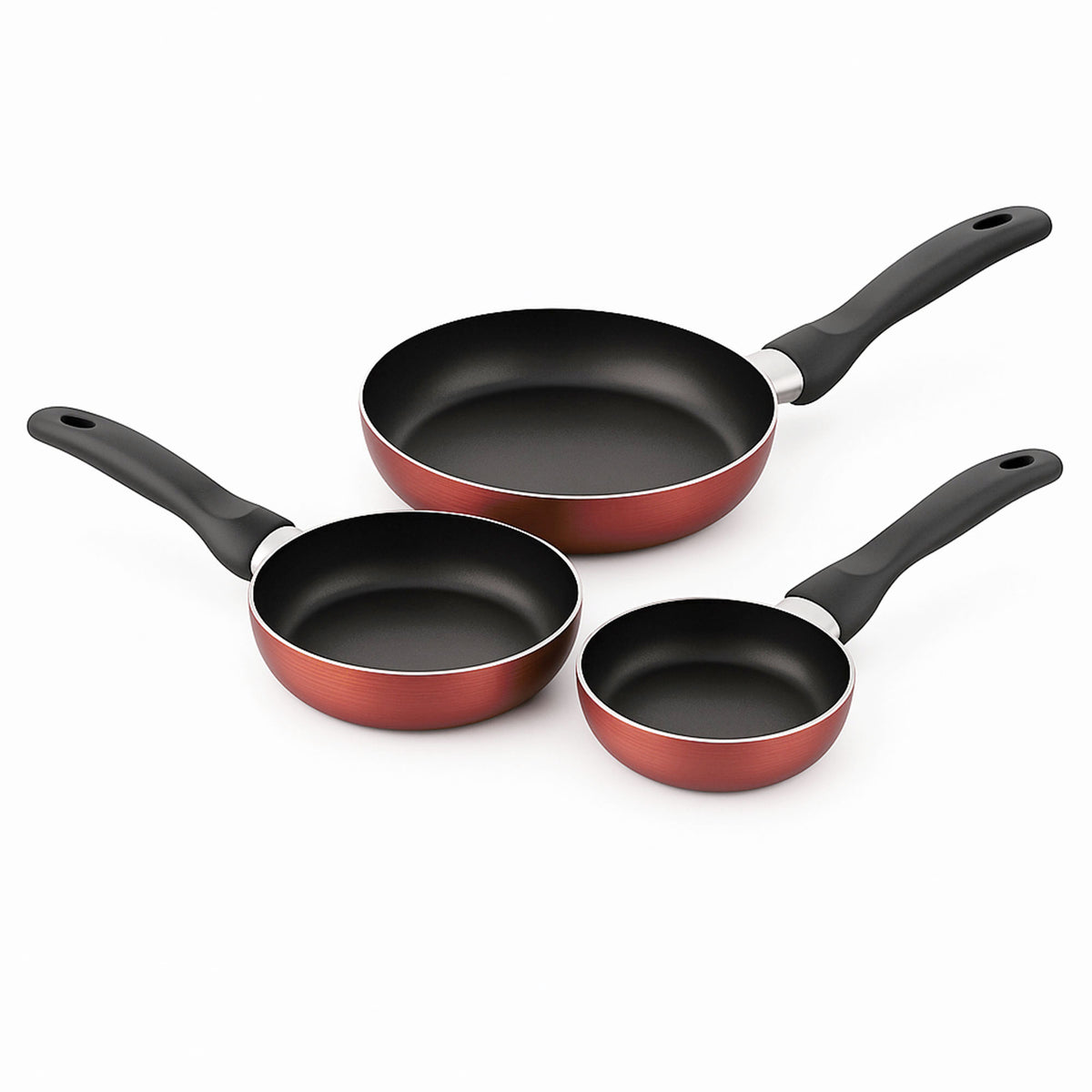 Batería 5pzs acero inox + 3 sartenes alu cobre metaliz (9)
