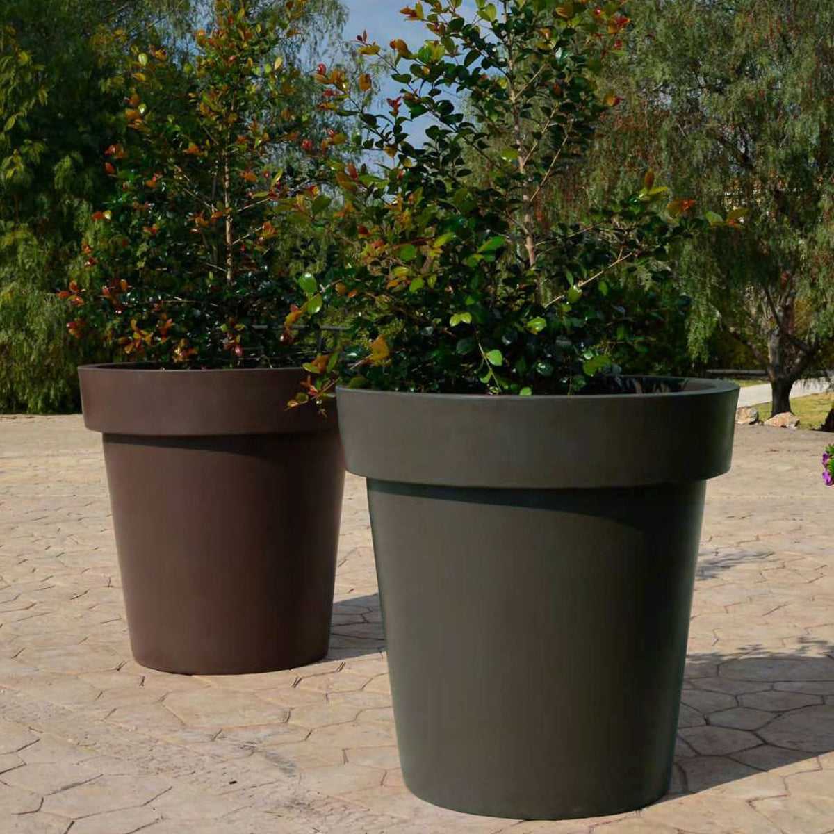 Macetero polietileno topo Ø40x35 cm (4)