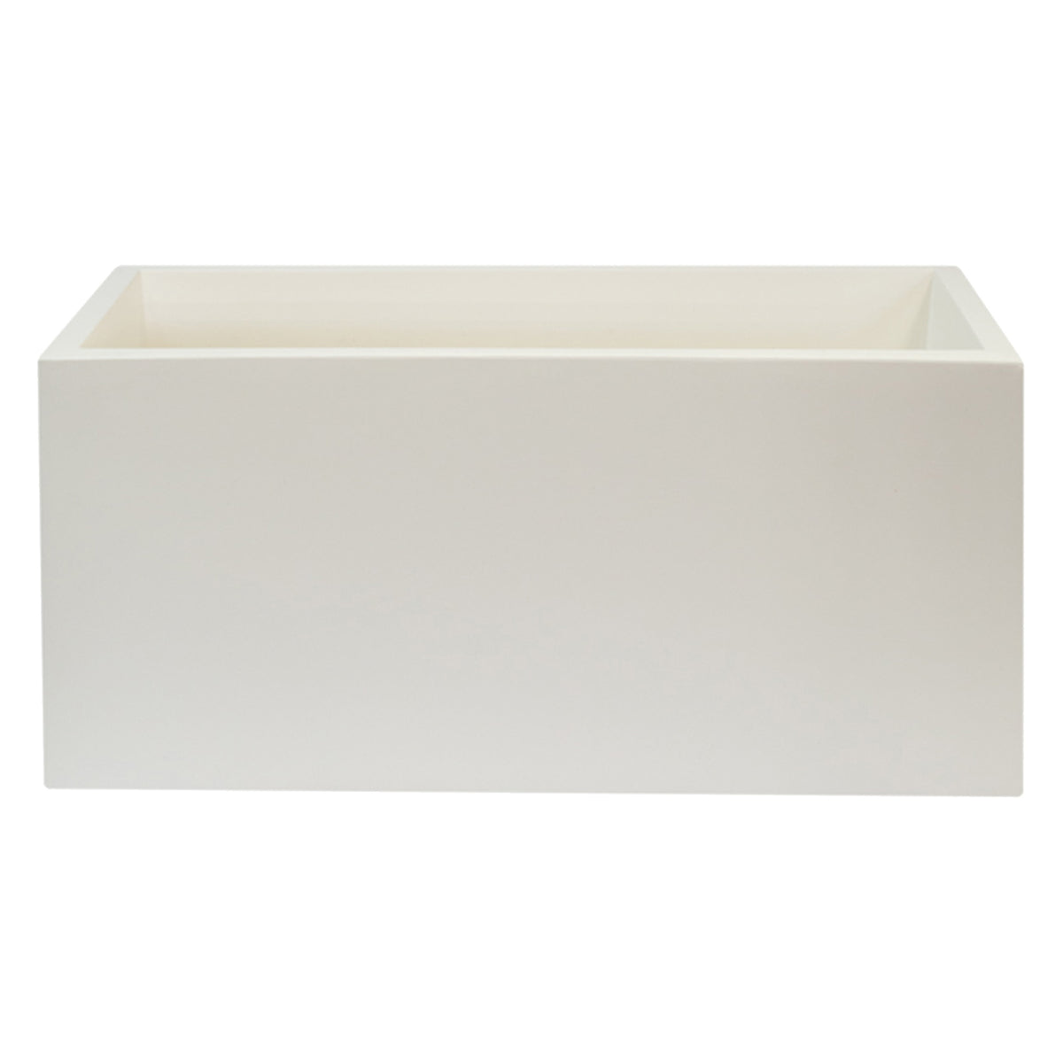 Jardinera macetero polietileno blanco 60x20x20 cm