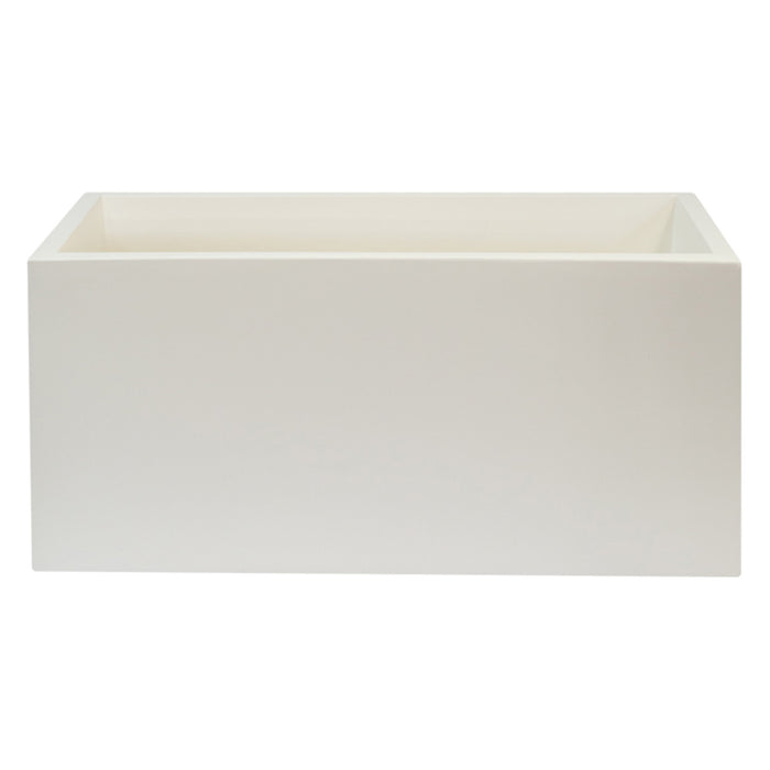 Jardinera macetero polietileno blanco 60x20x20 cm