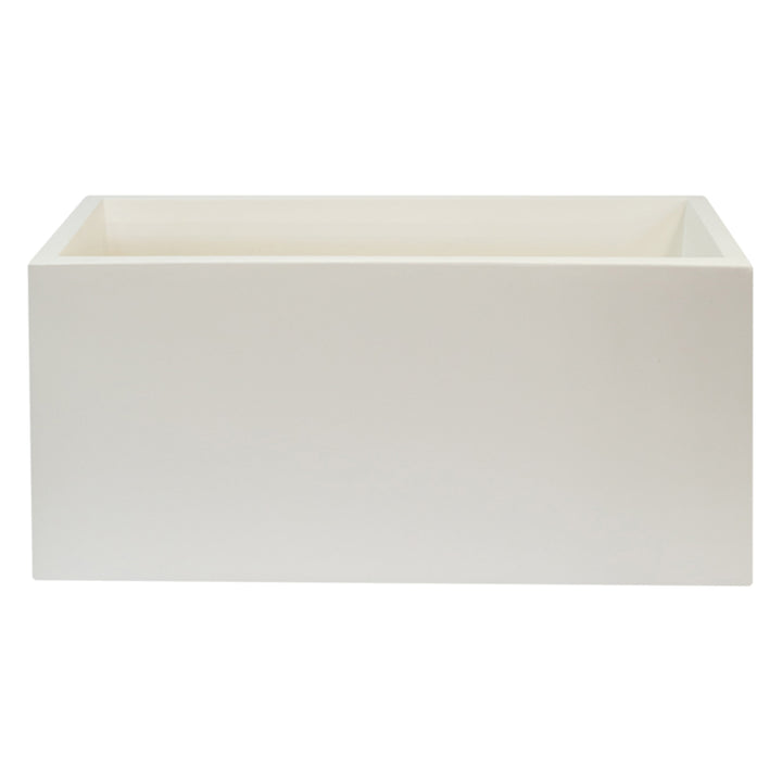 Jardinera macetero polietileno blanco 60x20x20 cm