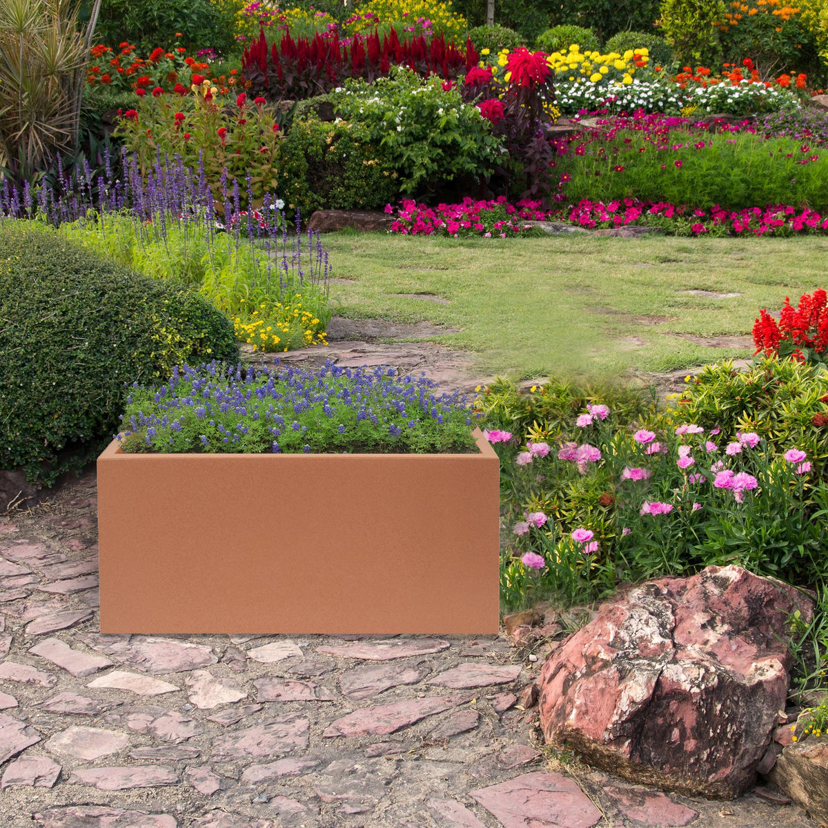 Jardinera macetero polietileno terracota 60x20x20 cm (4)