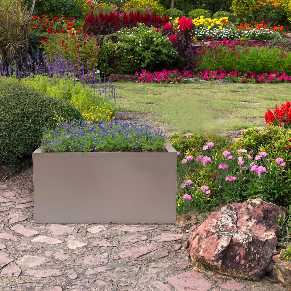 Jardinera macetero polietileno topo 70x30x30 cm (4)