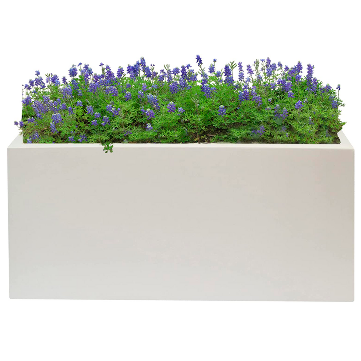 Jardinera macetero polietileno blanco 80x40x40 cm (7)