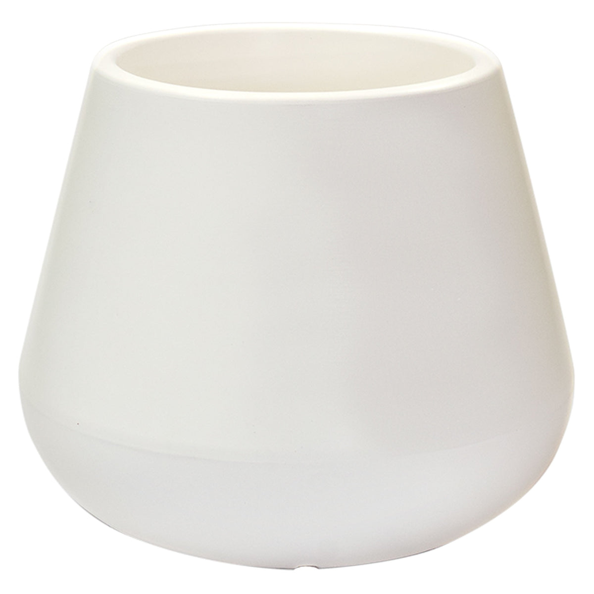 Macetero polietileno blanco 41x35 cm