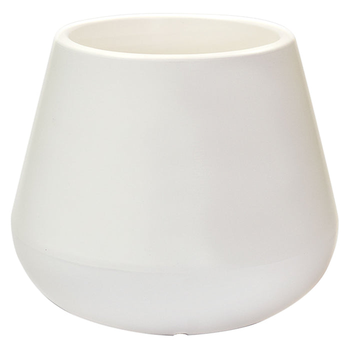 Macetero polietileno blanco 41x35 cm
