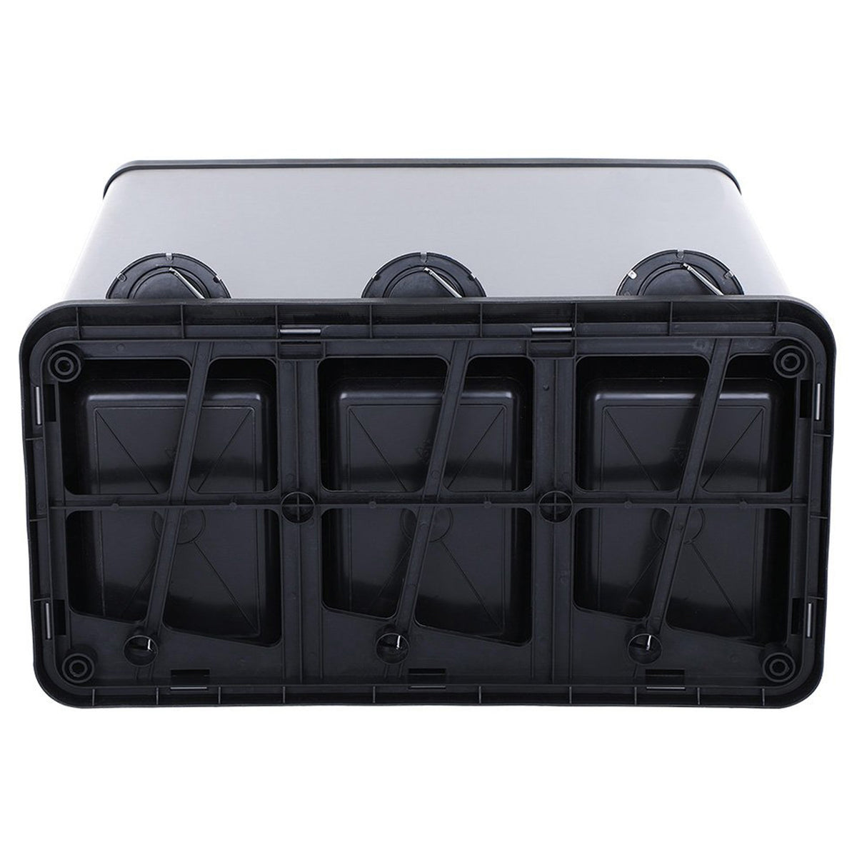 Cubo de reciclaje 45 L 3 compartimentos plata (13)