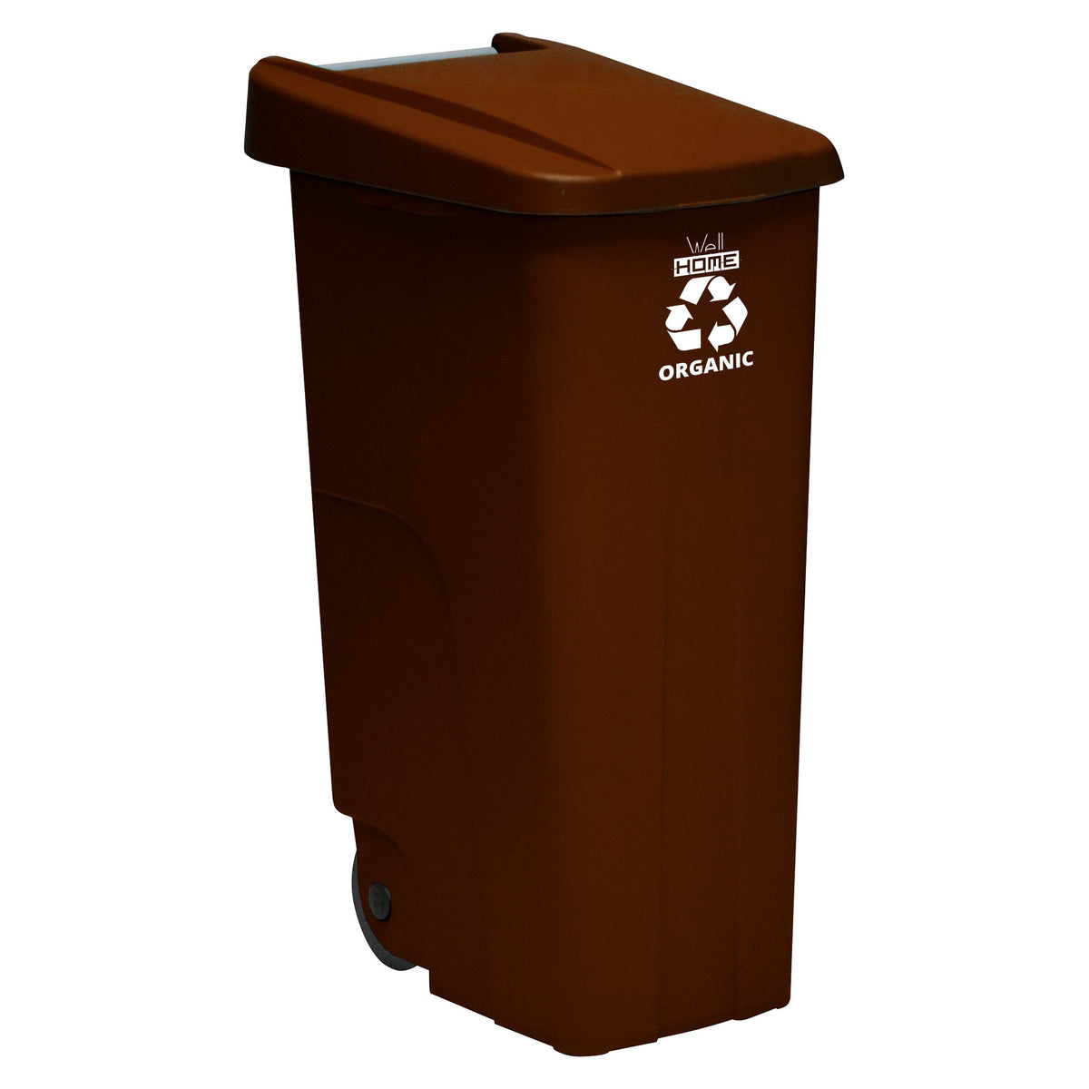 Contenedor de reciclaje Reciclo 110L orgánico con ruedas marrón