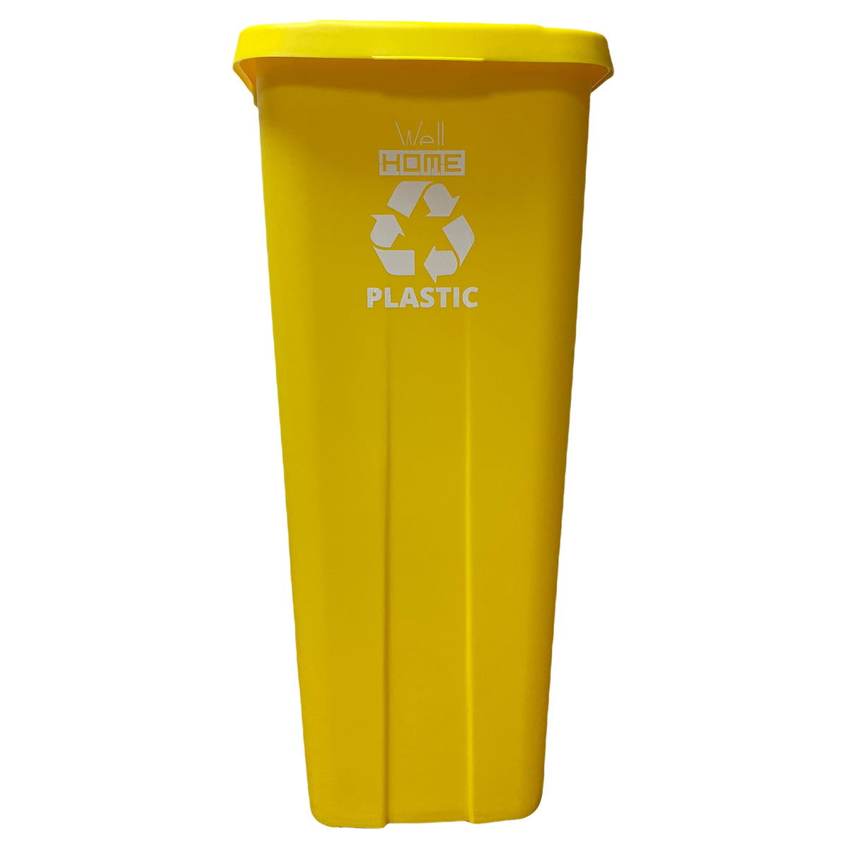 Contenedor de reciclaje plásticos 110L amarillo con ruedas (4)