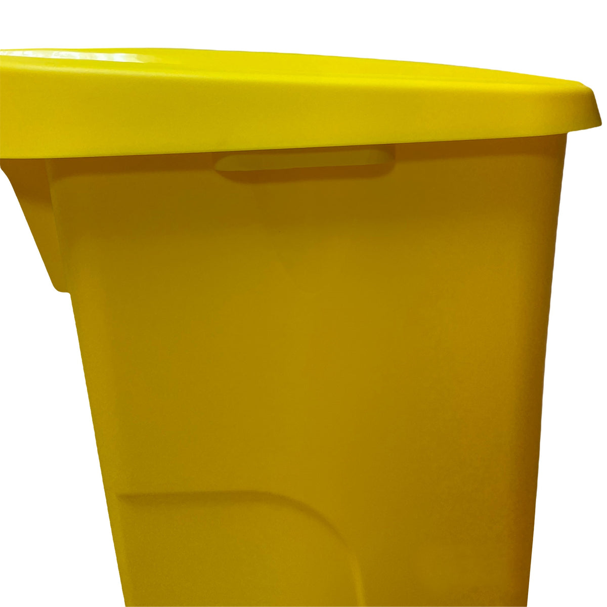Contenedor de reciclaje plásticos 110L amarillo con ruedas (5)