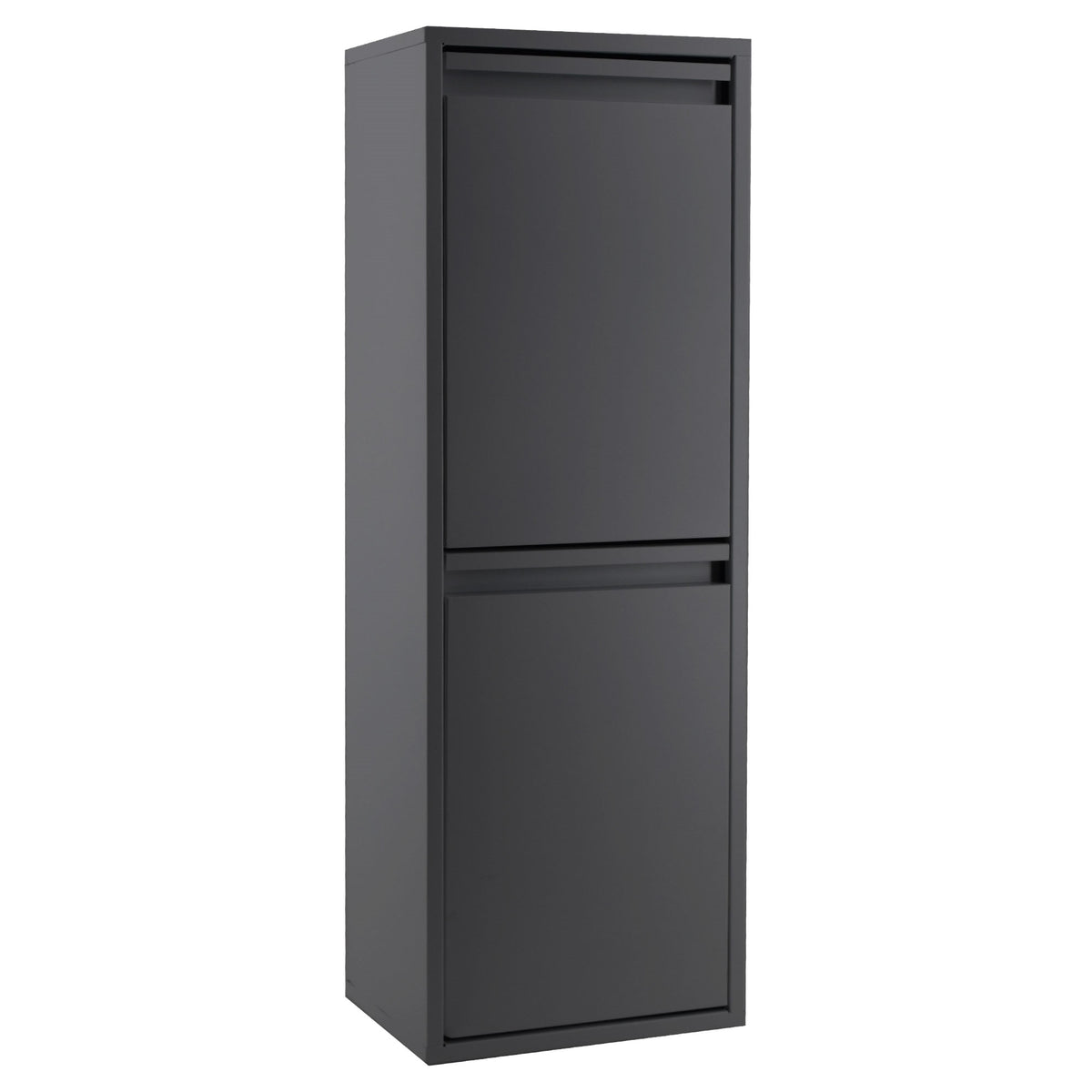 Cubo reciclaje acero 2 compartimentos antracita 90,5cm (4)