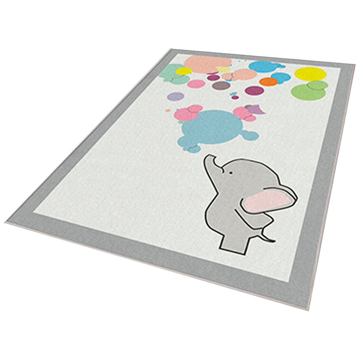 Alfombra poliéster estampada 80x120 cm modelo Bubbles multicolor