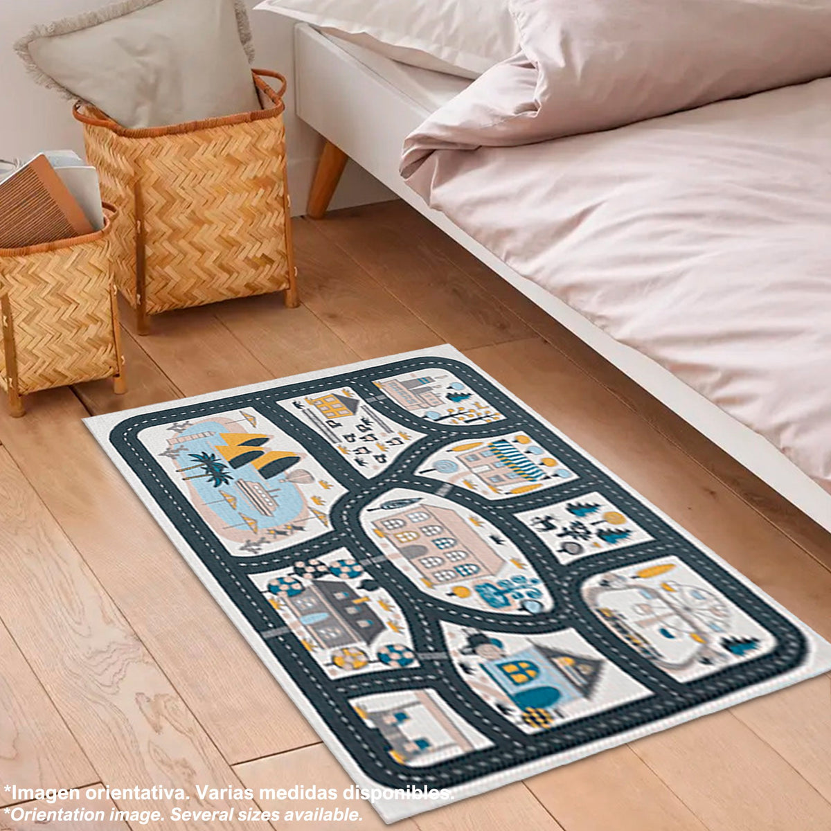 Alfombra poliéster estampada VillageRoad 80x150cm (6)