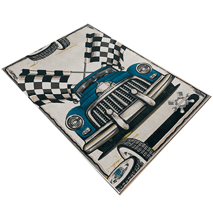 Alfombra poliéster estampada ClassiCar 100x150cm