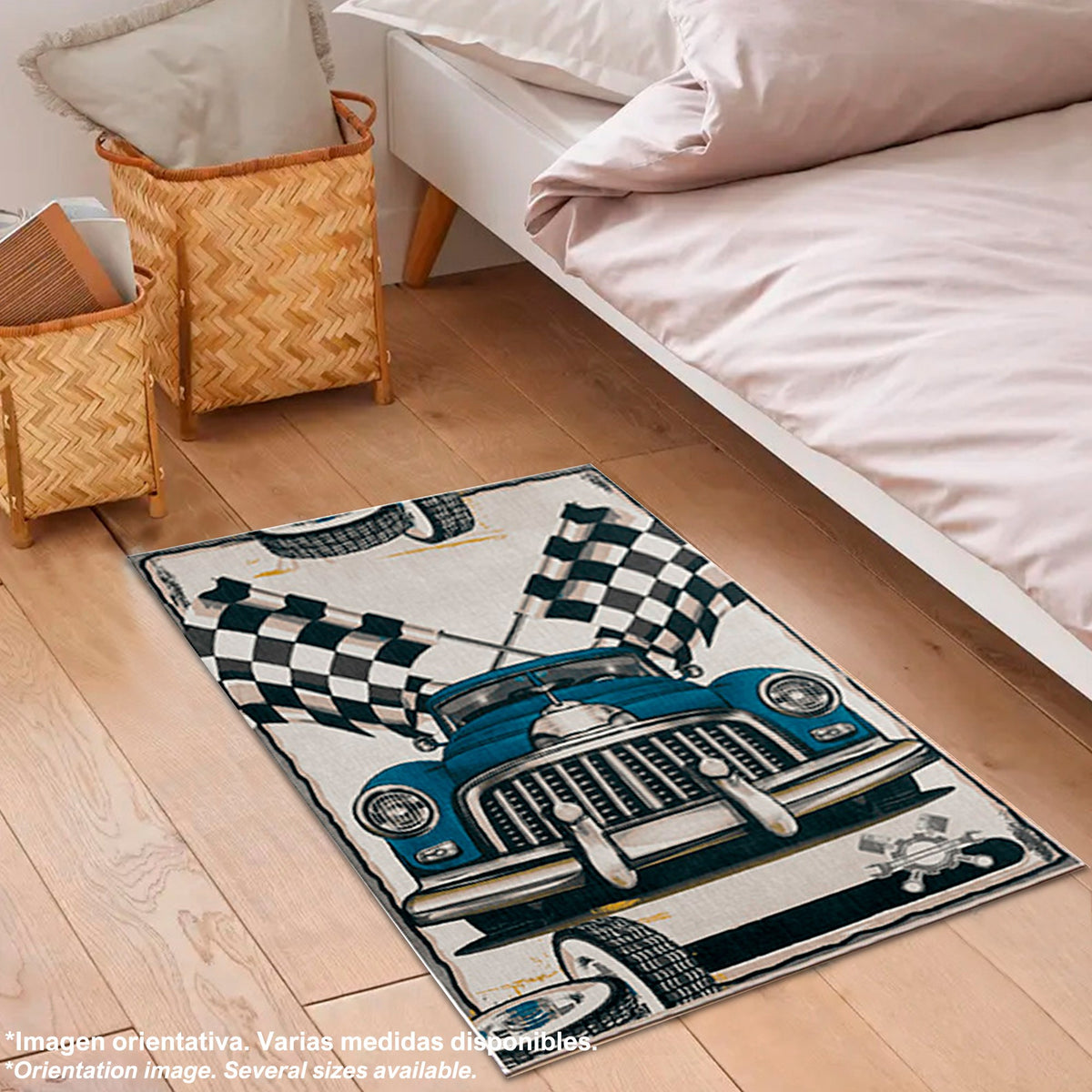 Alfombra poliéster estampada ClassiCar 100x150cm (6)