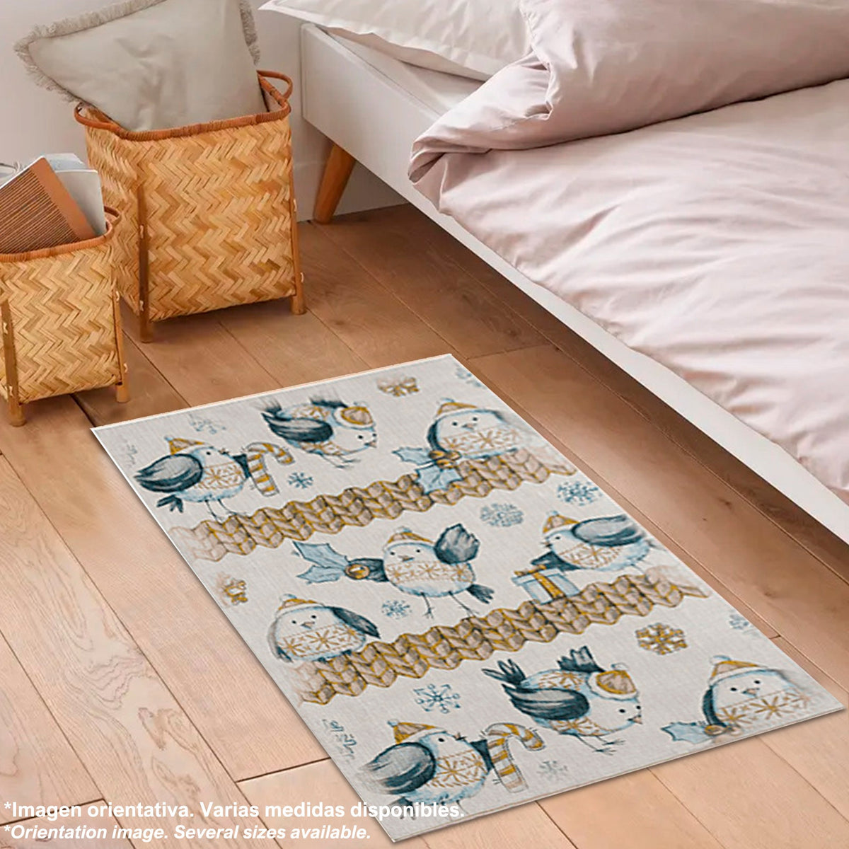 Alfombra poliéster estampada 80x150 cm modelo ColdBird multicolor (6)