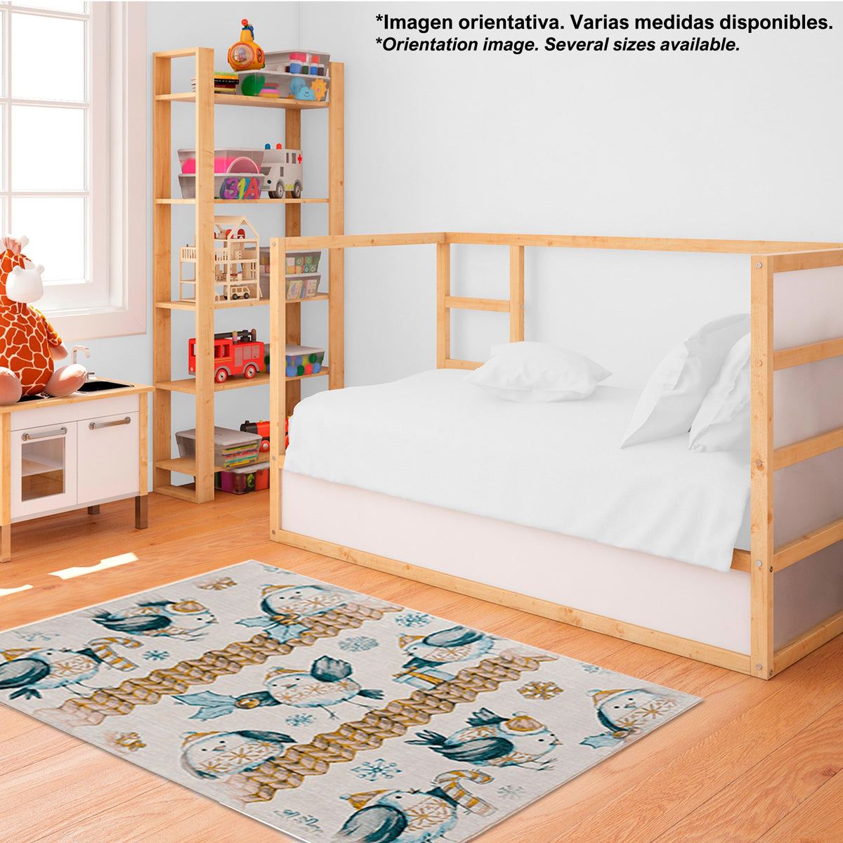 Alfombra poliéster estampada 80x150 cm modelo ColdBird multicolor (8)