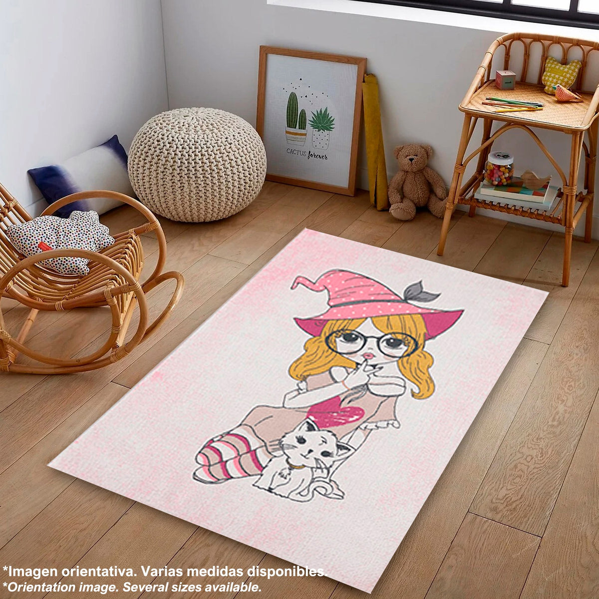 Alfombra poliéster estampada 80x150 cm modelo ElleElf multicolor (7)