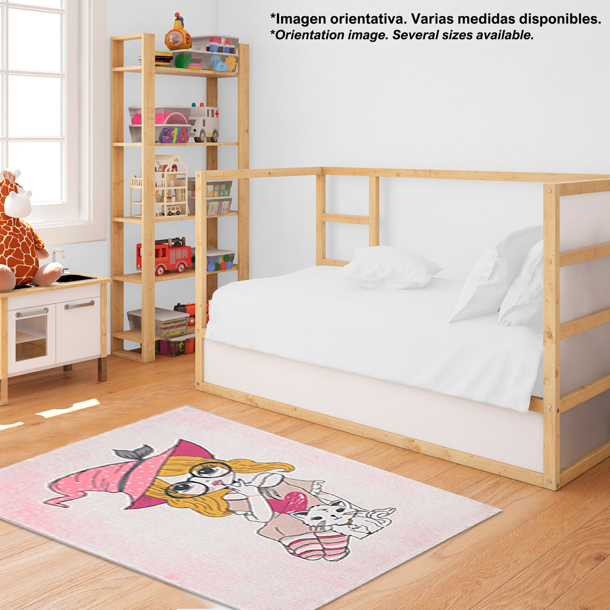 Alfombra poliéster estampada 80x150 cm modelo ElleElf multicolor (8)