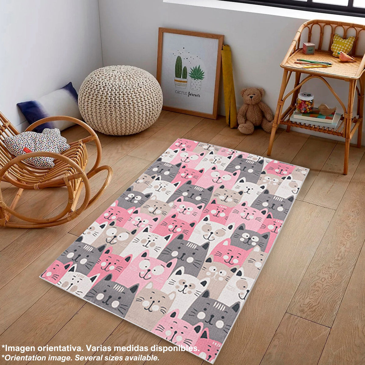 Alfombra poliéster estampada CatInvasion 100x150cm (6)